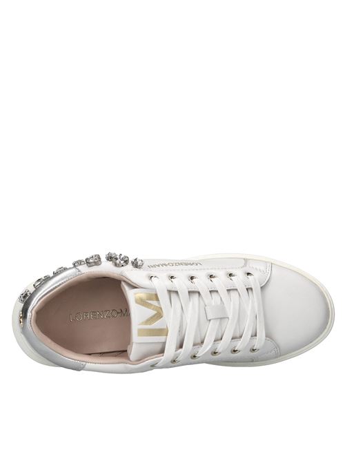 Sneakers in pelle LORENZO MARI | SIRIO LEATHERBIANCO-ARGENTO